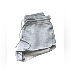 TNA COZY - FLEECE GREY DRAWSTRING SHORTS - Boyfriend Fit US XS
